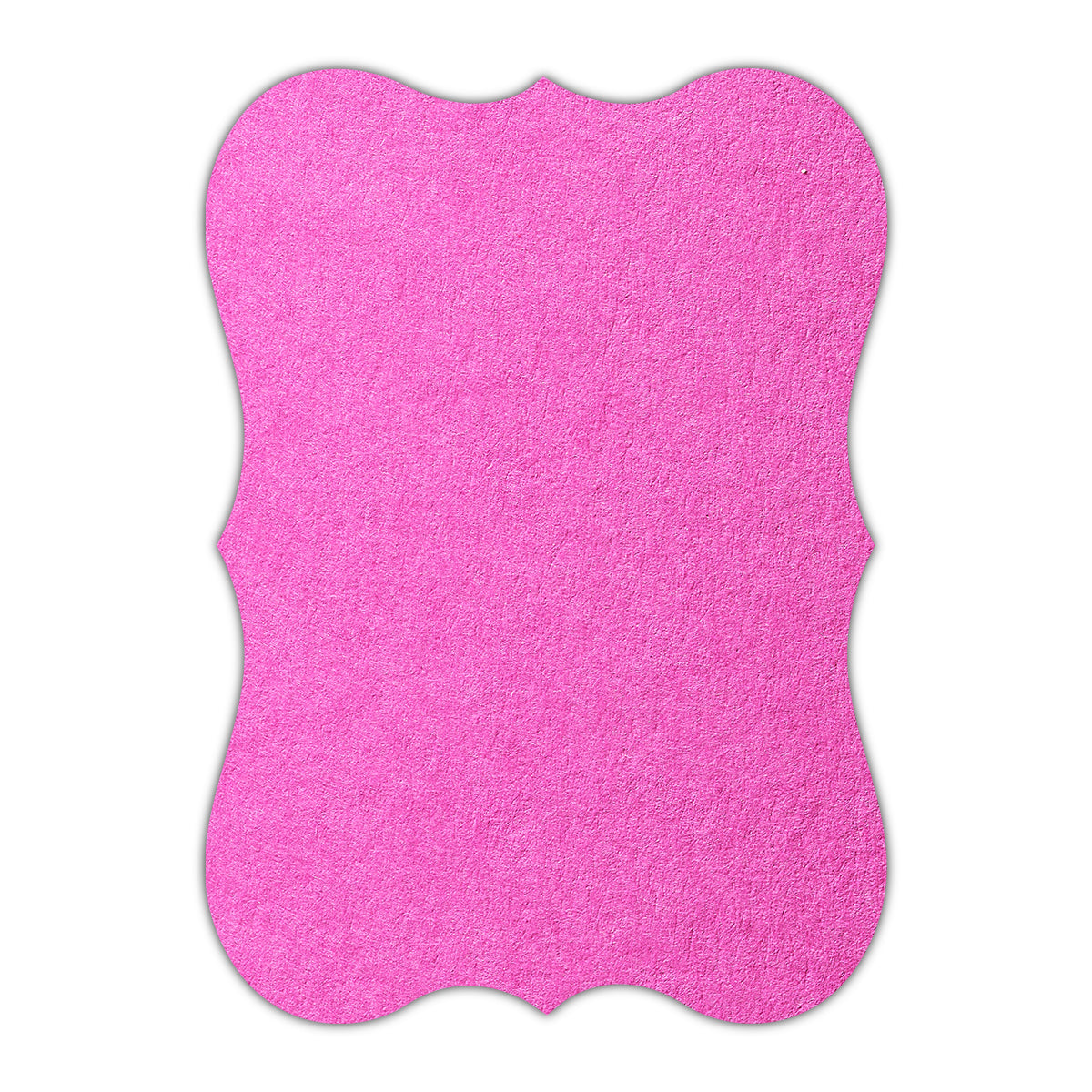 CMYK Print on Fuchsia Pink Cardstock | Shape P27 | 5" x 8"