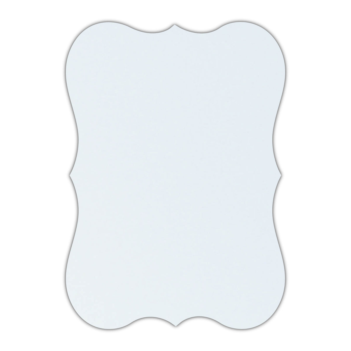 CMYK Print on Shimmer Ice Silver Cardstock | Shape P27 | 2" x 3"