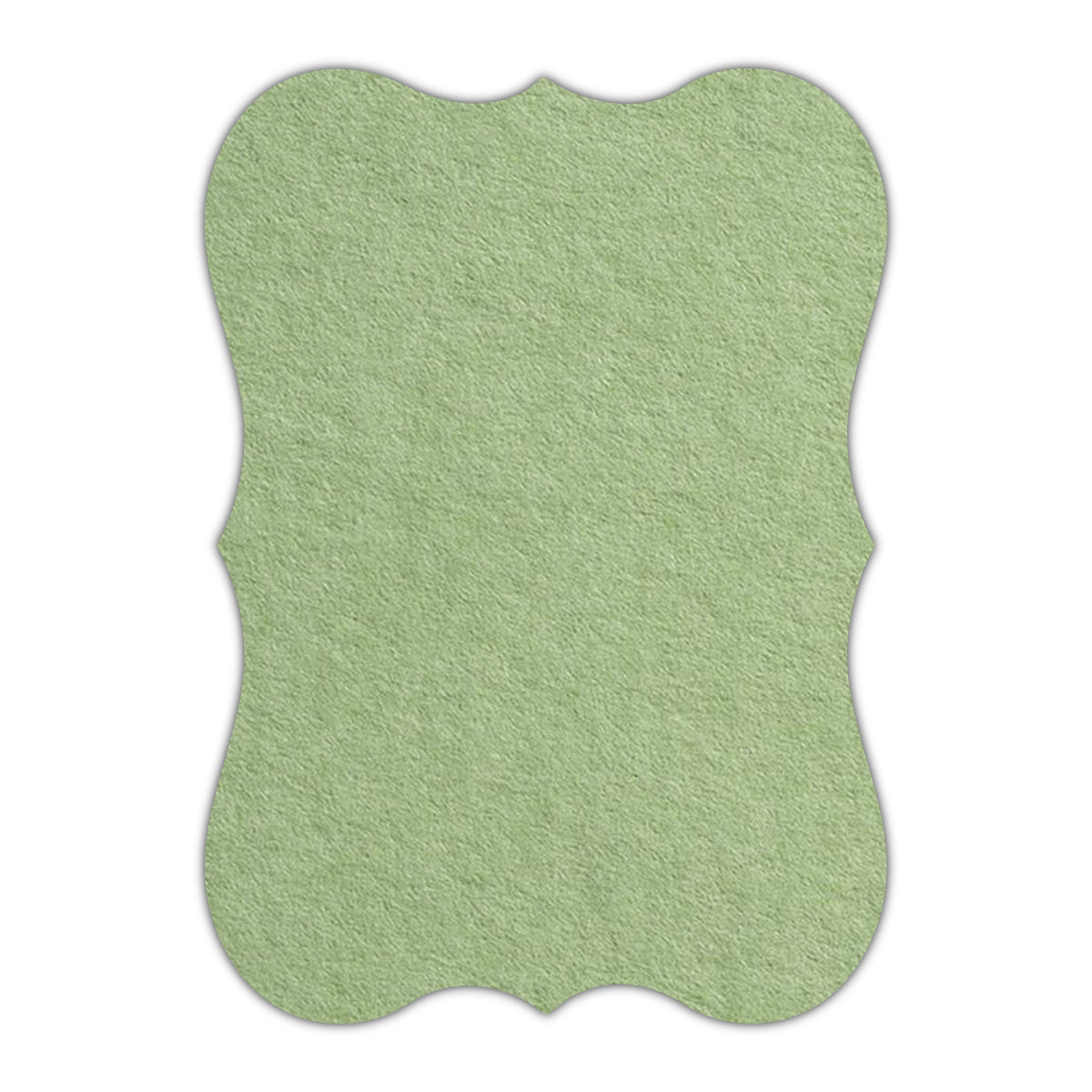 CMYK Print on Olive Green Cardstock | Shape P27 | 3" x 4"
