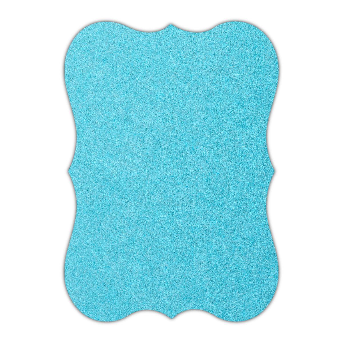 CMYK Print on Turquoise Cardstock | Shape P27 | 3" x 4"
