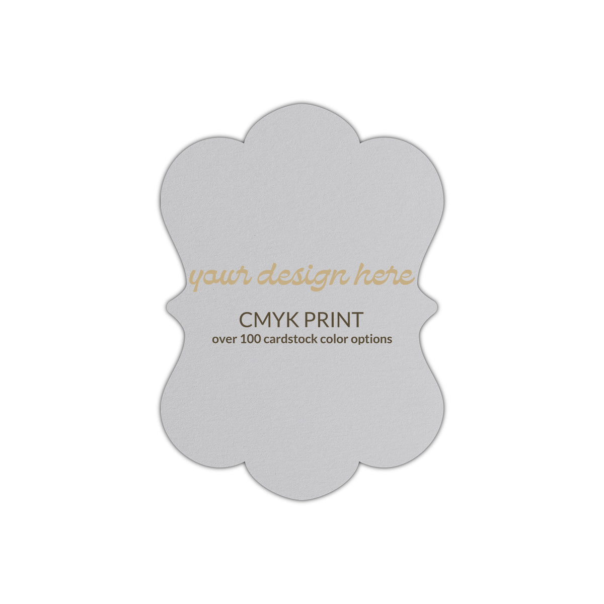 Shape P29 Diecut Card | CMYK Print | 5" x 7"