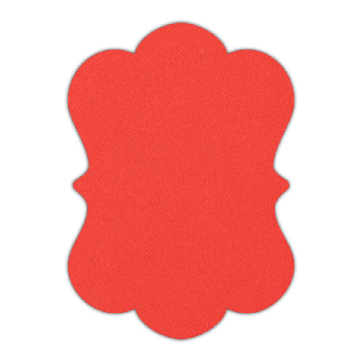 CMYK Print on Bright Red Cardstock | Shape P29 | 11" x 17"