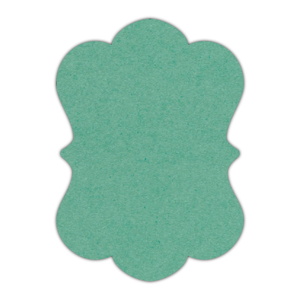CMYK Print on Caribbean Blue Cardstock | Shape P29 | 2.5" x 3.5"