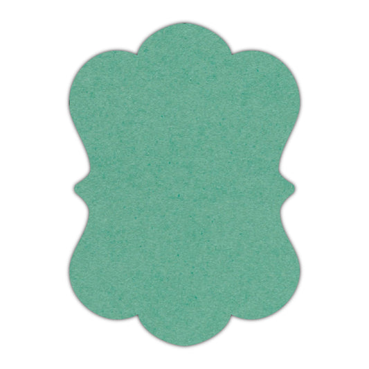 CMYK Print on Caribbean Blue Cardstock | Shape P29 | 3" x 4"