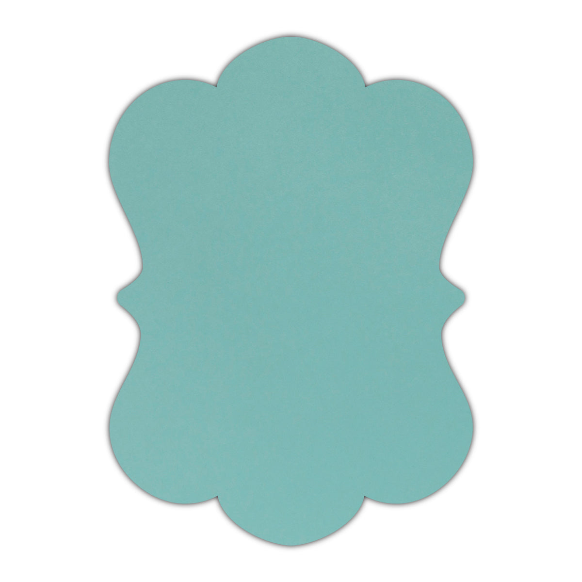 CMYK Print on Shimmer Lagoon Cardstock | Shape P29 | 5" x 7"