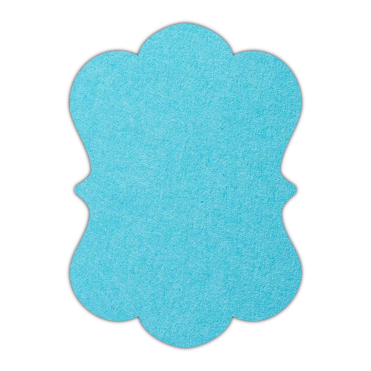 CMYK Print on Turquoise Cardstock | Shape P29 | 3" x 4"