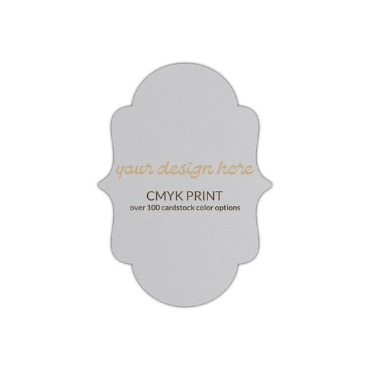 Shape P2 Diecut Card | CMYK Print | 3" x 5"