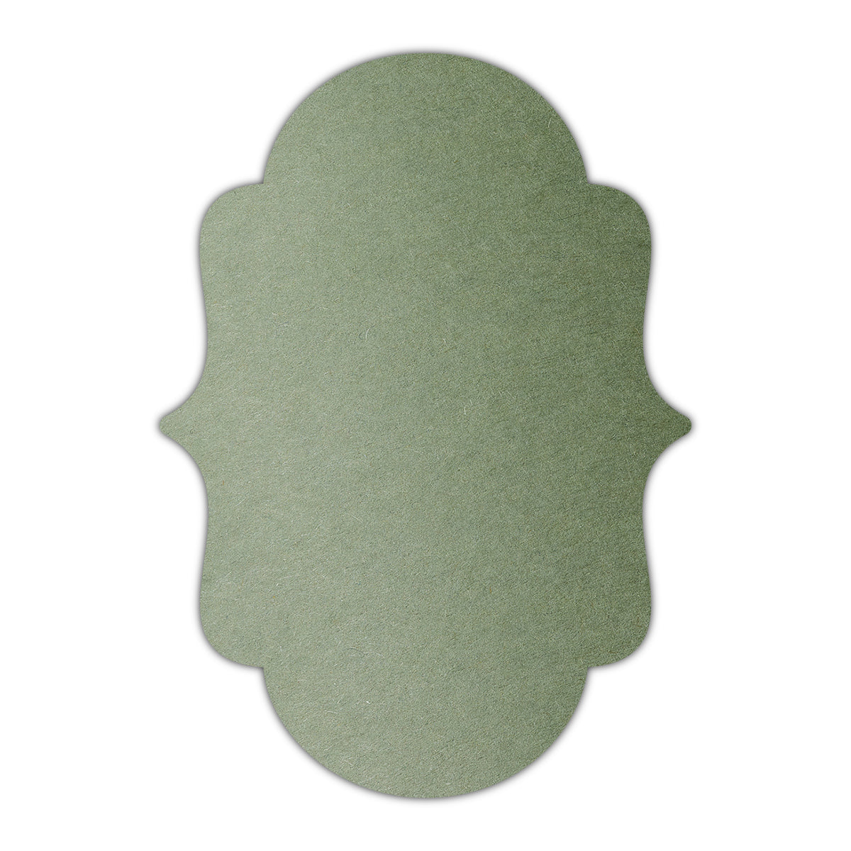 CMYK Print on Mid Green Cardstock | Shape P2 | 2" x 3"