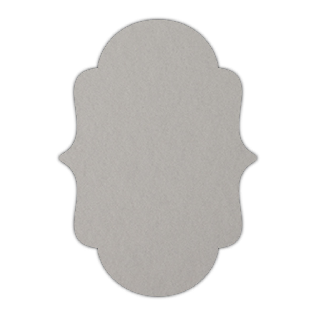 CMYK Print on Real Grey Cardstock | Shape P2 | 3" x 4"
