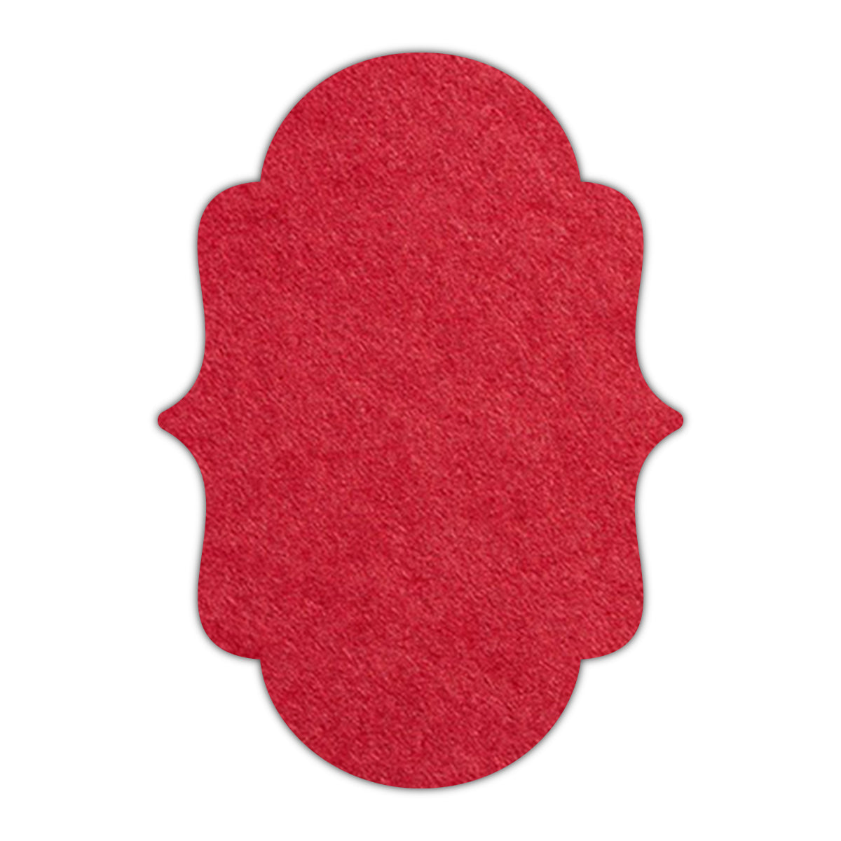CMYK Print on Scarlet Red Cardstock | Shape P2 | 3" x 4"