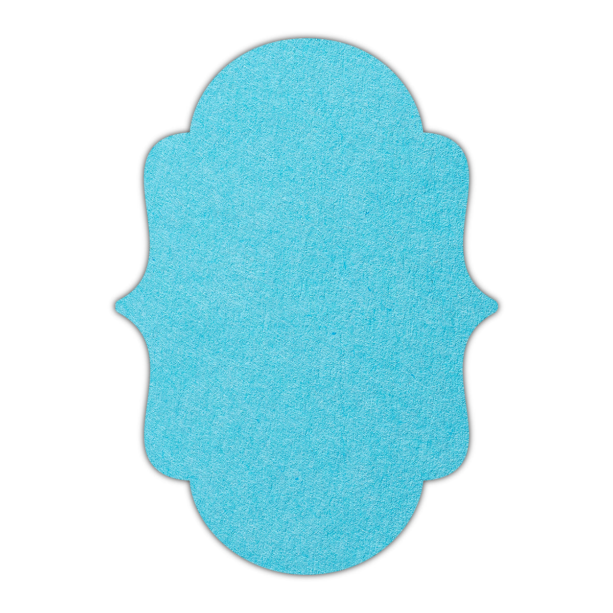 CMYK Print on Turquoise Cardstock | Shape P2 | 3" x 4"
