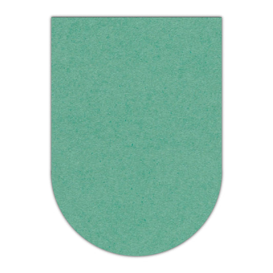 CMYK Print on Caribbean Blue Cardstock | Shape P31 | 11" x 14"