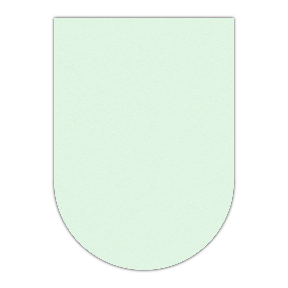 CMYK Print on Pastel Green Cardstock | Shape P31 | 2" x 3.5"