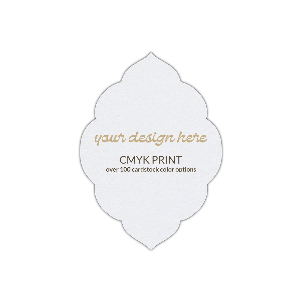 Shape P32 Diecut Card | CMYK Print | 5" x 7"