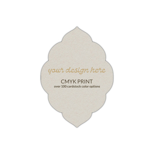 Shape P32 Diecut Card | CMYK Print | 2" x 3.5"