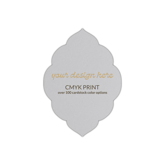 Shape P32 Diecut Card | CMYK Print | 3" x 5"