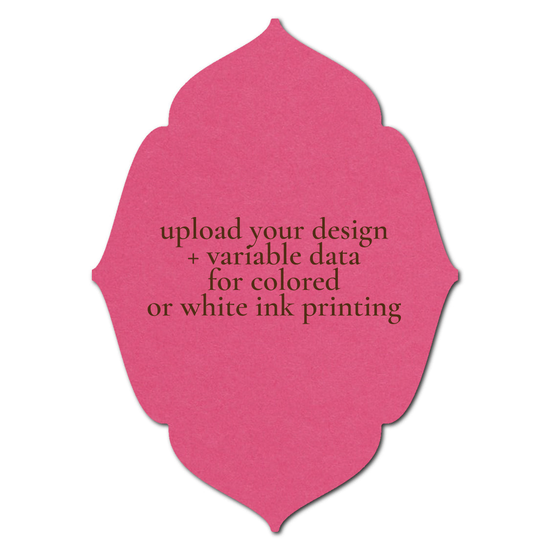 Individually Personalized Wedding Prints on Diecut Cardstock - Shape P32