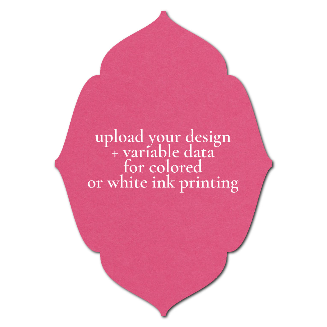 Individually Personalized Wedding Prints on Diecut Cardstock - Shape P32