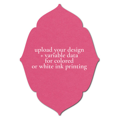 Individually Personalized Wedding Prints on Diecut Cardstock - Shape P32