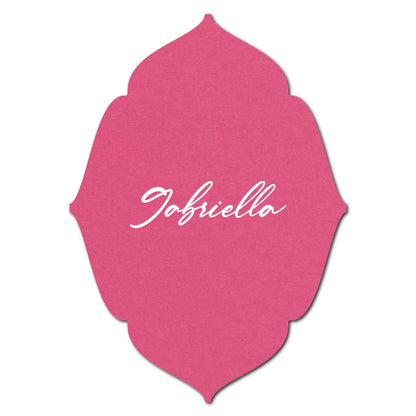 Individually Personalized Wedding Prints on Diecut Cardstock - Shape P32