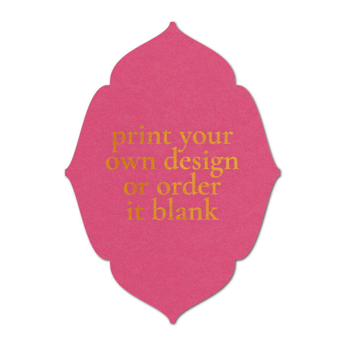 Custom Wedding Prints on Diecut Shaped Cardstock | Shape P32
