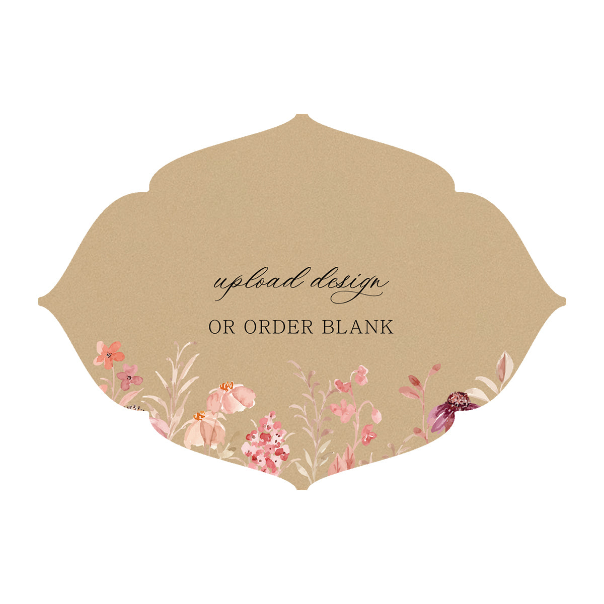 Custom Wedding Prints on Diecut Shaped Cardstock | Shape P32