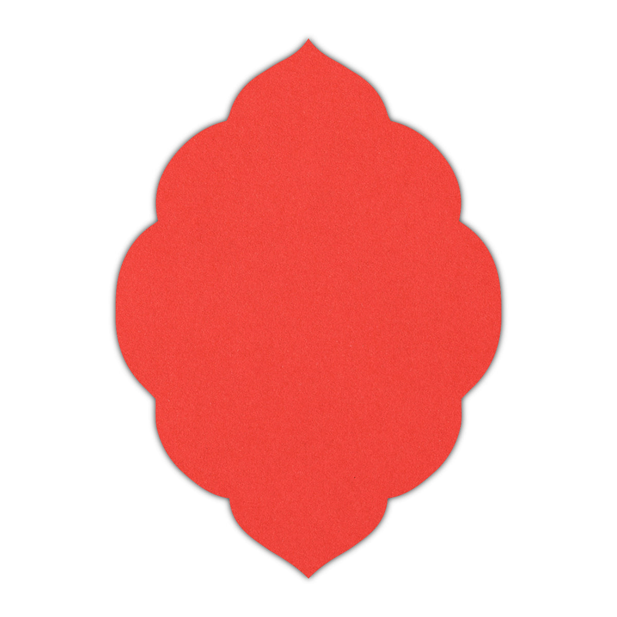 CMYK Print on Bright Red Cardstock | Shape P32 | 12" x 18"