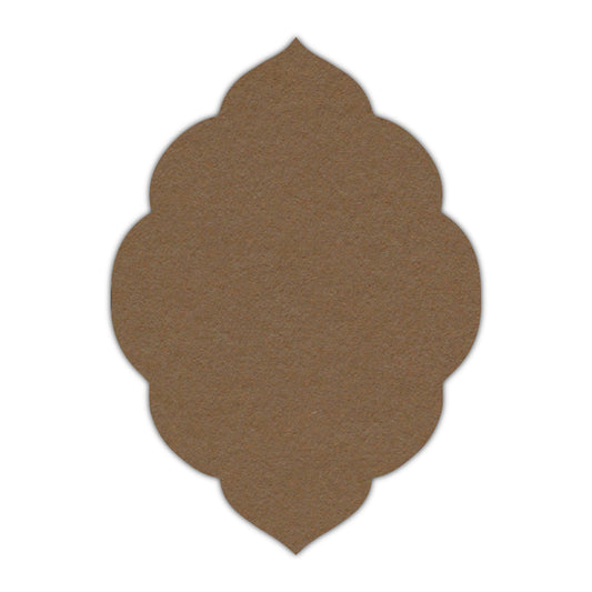 CMYK Print on Cappuccino Cardstock | Shape P32 | 11" x 14"