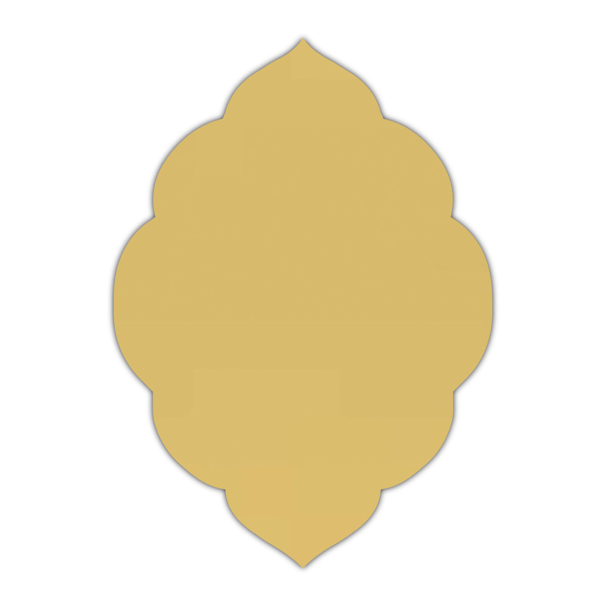 CMYK Print on Shimmer Gold Cardstock | Shape P32 | 5" x 7"