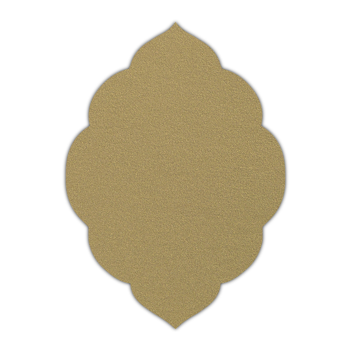 CMYK Print on Shimmer Gold Leaf Cardstock | Shape P32 | 2" x 3"