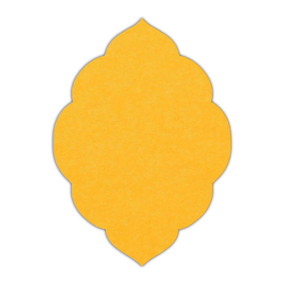 CMYK Print on Indian Yellow Cardstock | Shape P32 | 2" x 3.5"