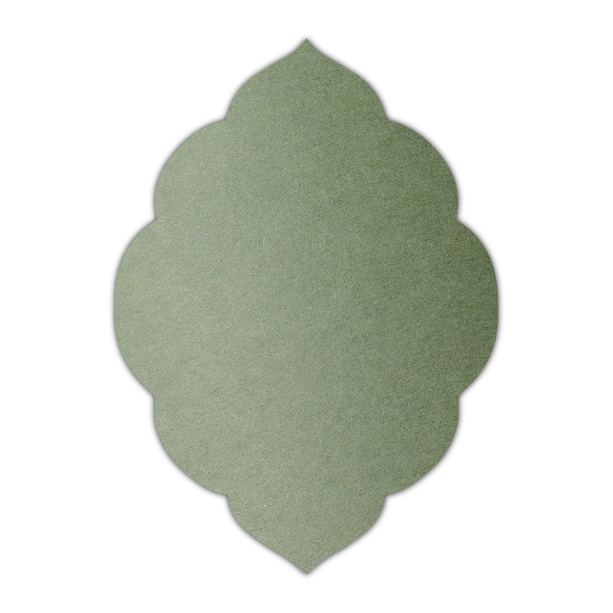 CMYK Print on Mid Green Cardstock | Shape P32 | 5" x 8"