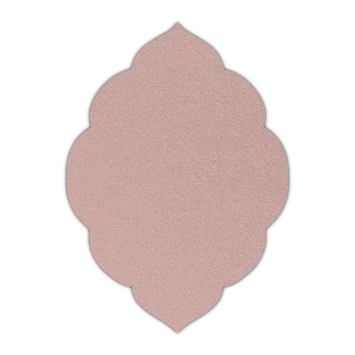 CMYK Print on Shimmer Nude Cardstock | Shape P32 | 2" x 3.5"