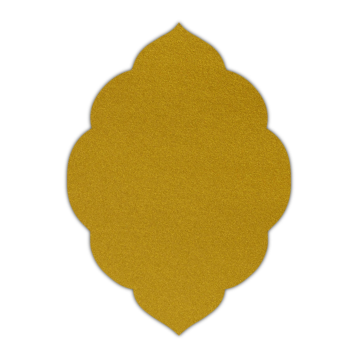 CMYK Print on Shimmer Super Gold Cardstock | Shape P32 | 3" x 5"