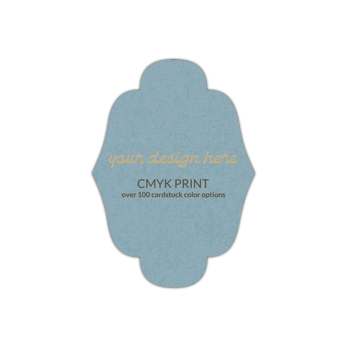 Shape P34 Diecut Card | CMYK Print | 2" x 3.5"