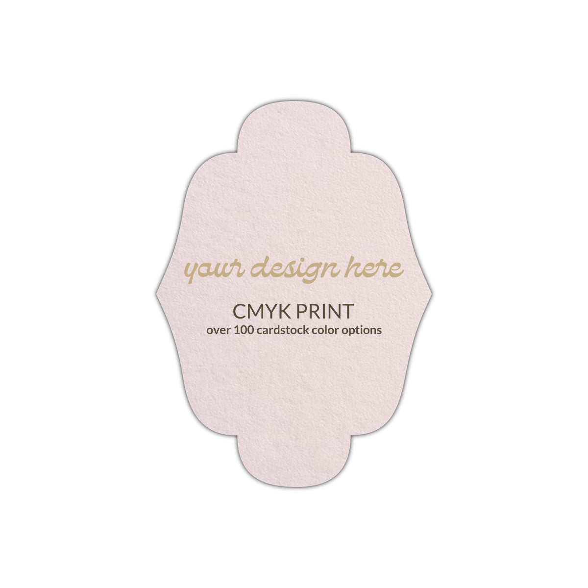 Shape P34 Diecut Card | CMYK Print | 3" x 4"
