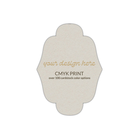 Shape P34 Diecut Card | CMYK Print | 2" x 3"