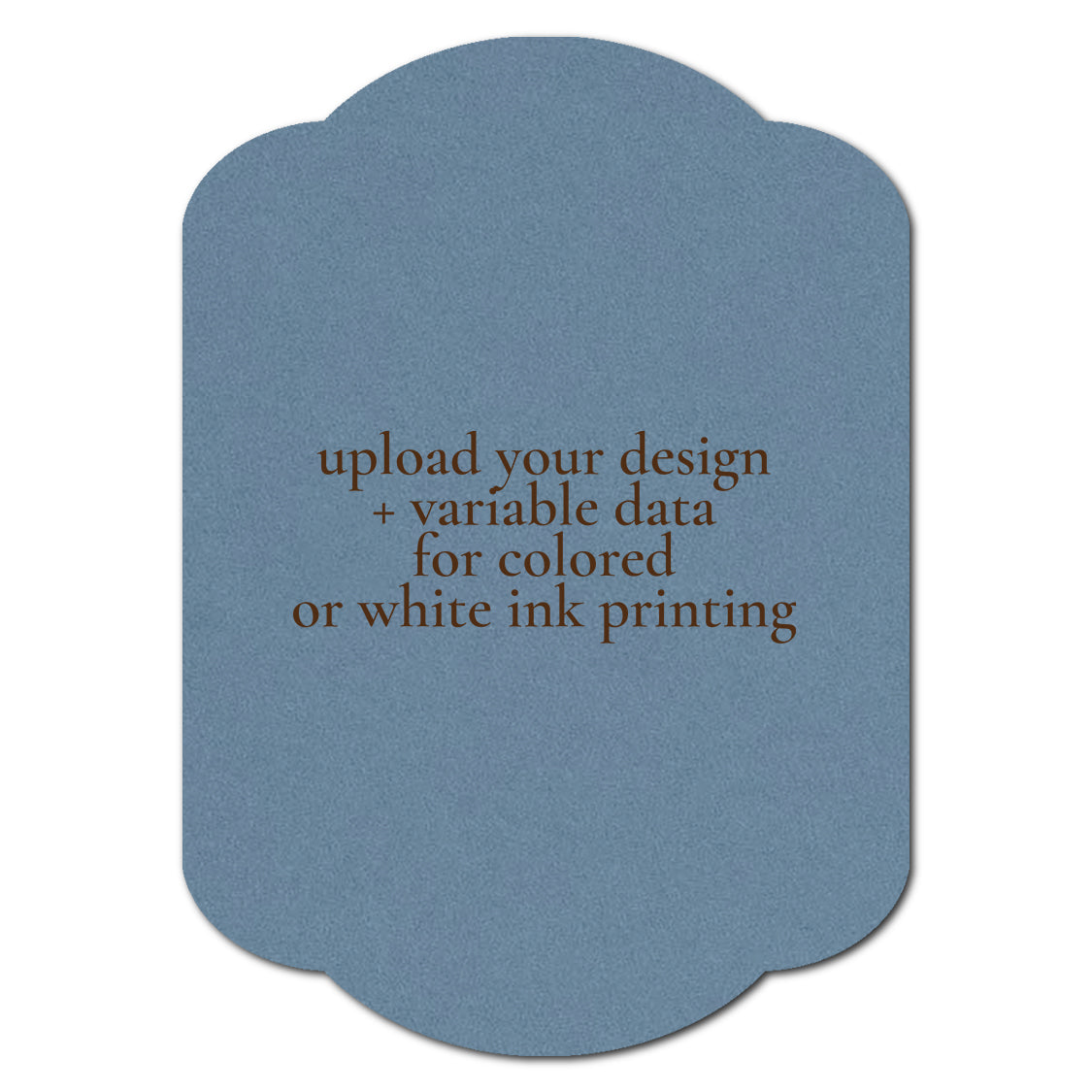 Individually Personalized Wedding Prints on Diecut Cardstock - Shape P34