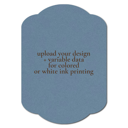 Individually Personalized Wedding Prints on Diecut Cardstock - Shape P34