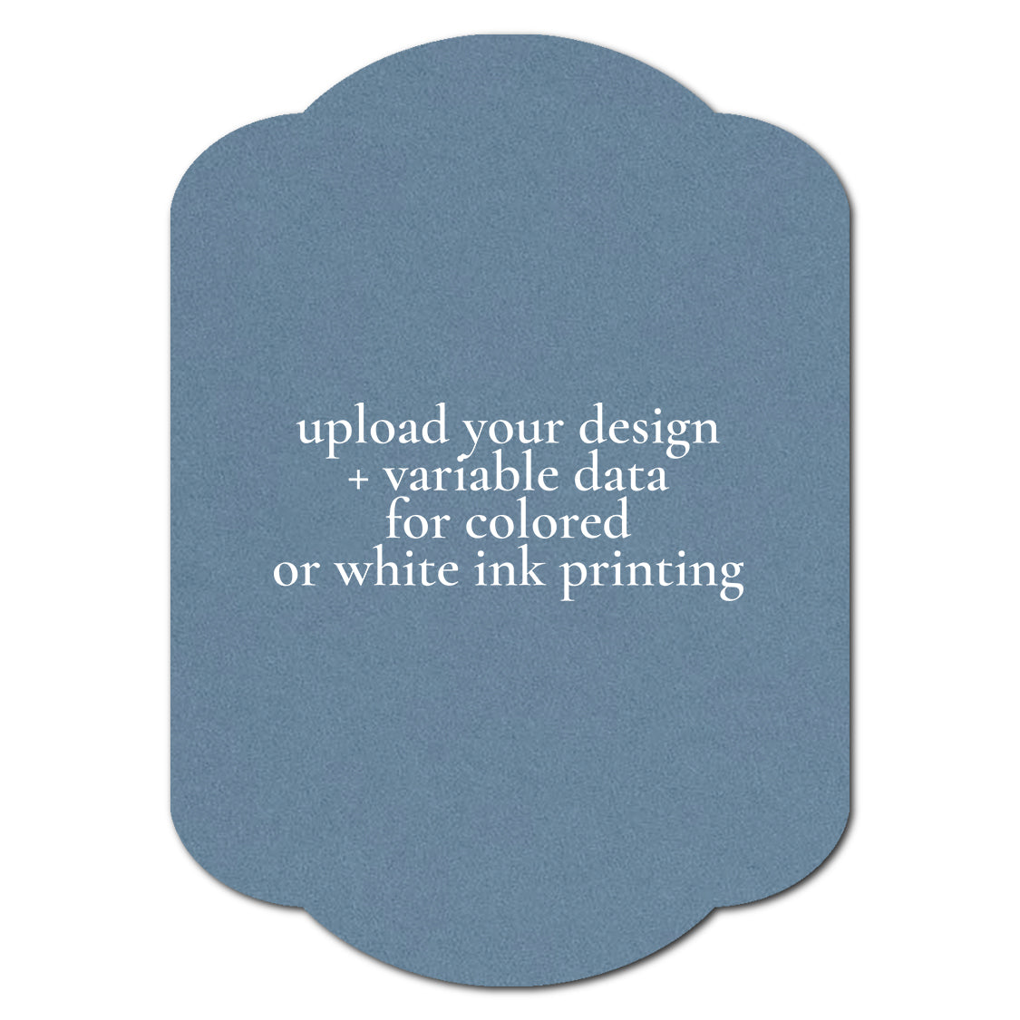 Individually Personalized Wedding Prints on Diecut Cardstock - Shape P34