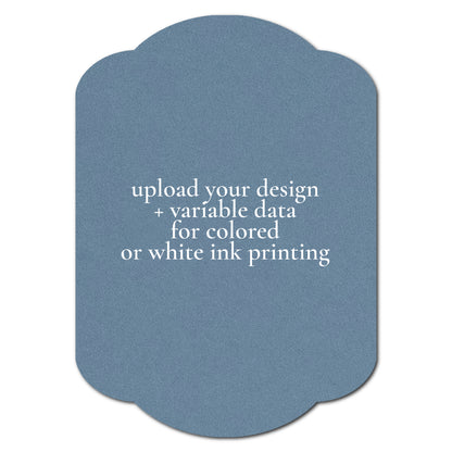 Individually Personalized Wedding Prints on Diecut Cardstock - Shape P34
