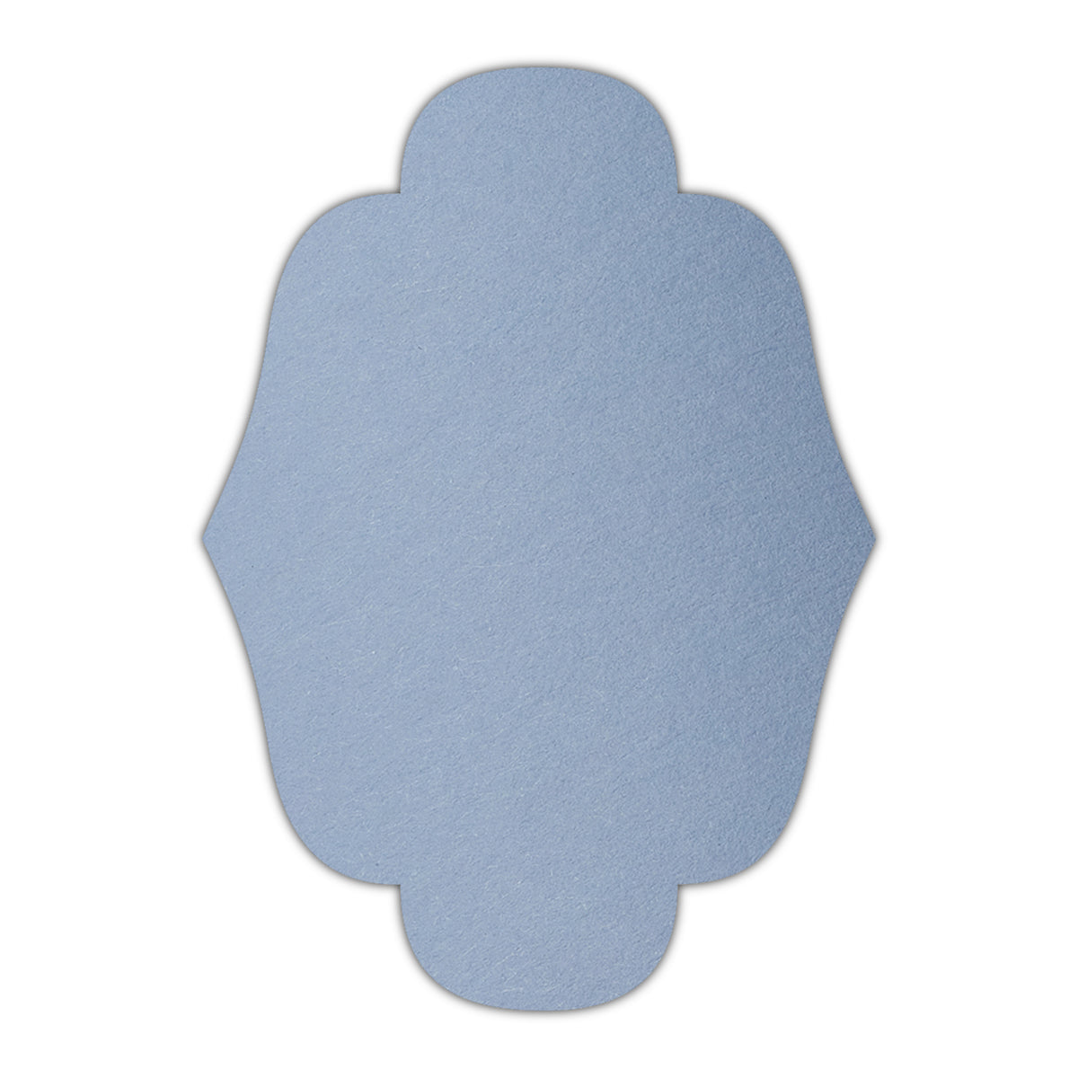 CMYK Print on Azure Blue Cardstock | Shape P34 | 5" x 7"