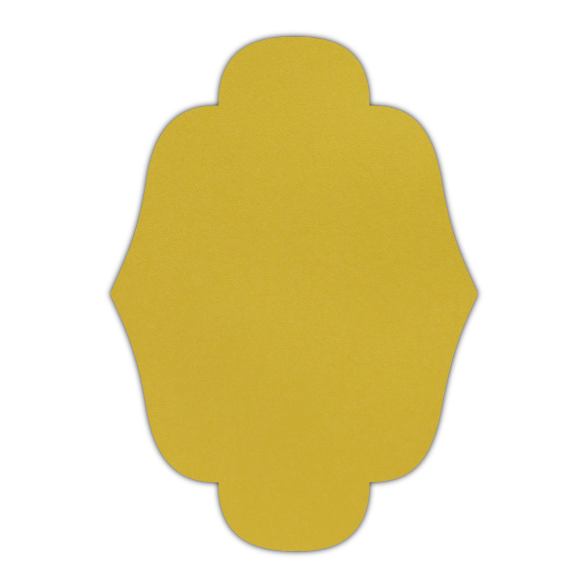 CMYK Print on Shimmer Fine Gold Cardstock | Shape P34 | 3" x 4"