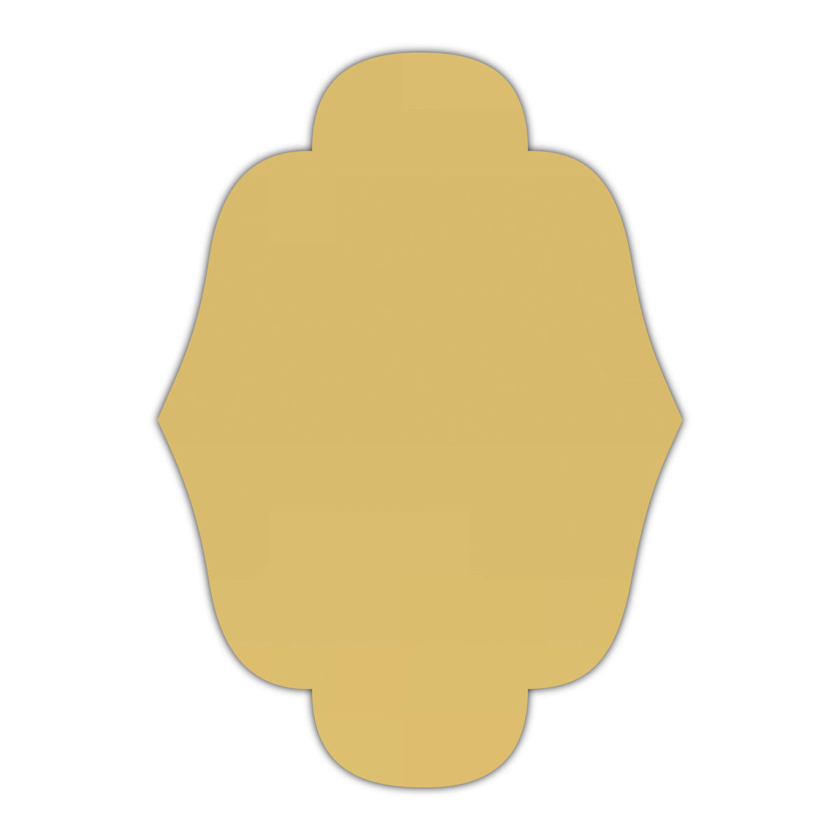 CMYK Print on Shimmer Gold Cardstock | Shape P34 | 5" x 8"