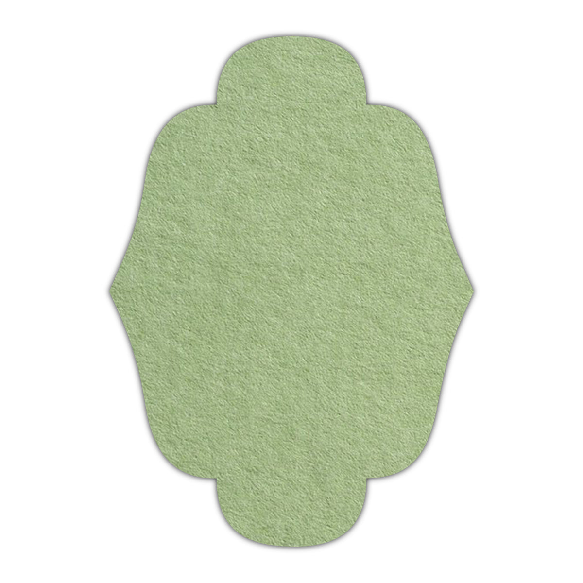 CMYK Print on Olive Green Cardstock | Shape P34 | 3" x 4"