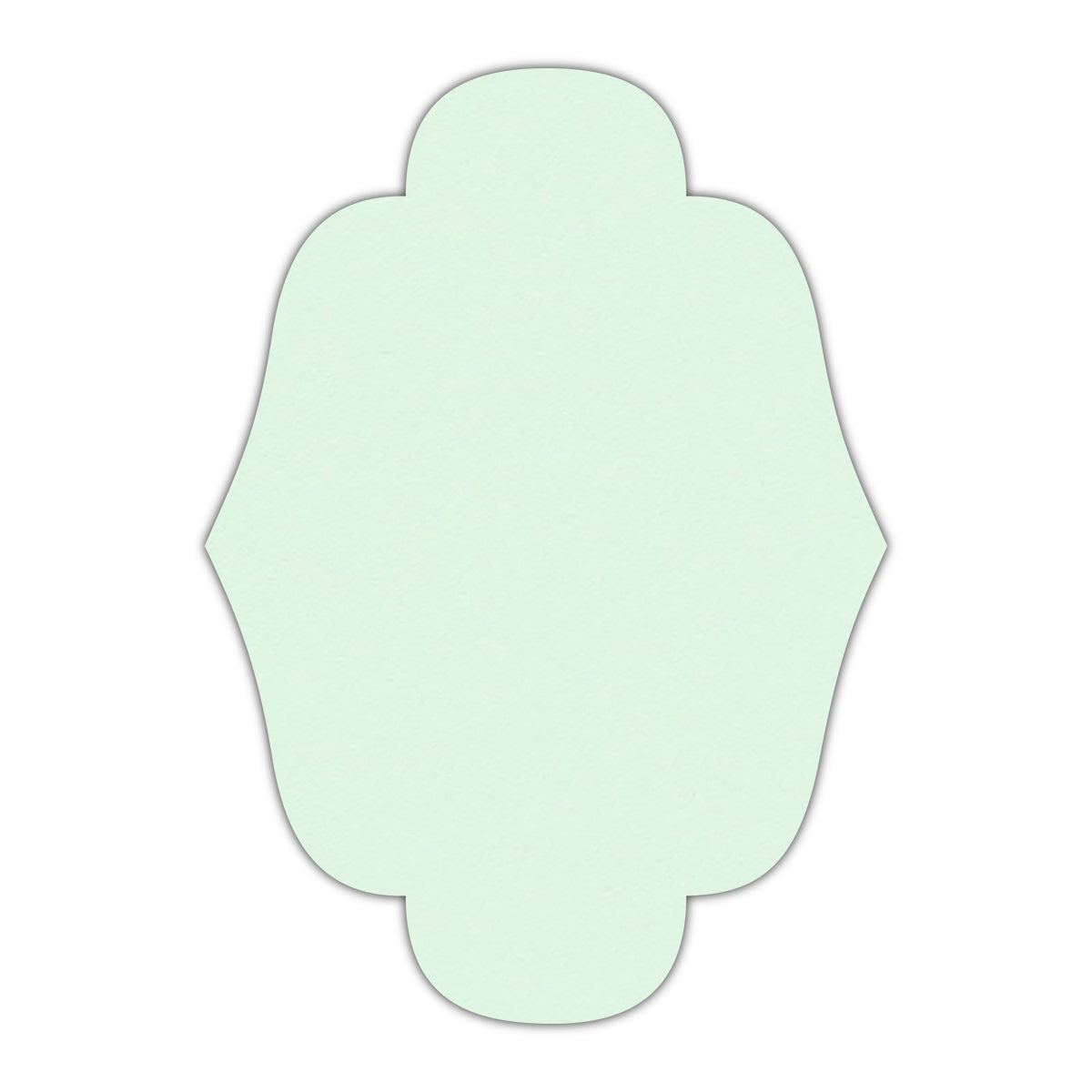 CMYK Print on Pastel Green Cardstock | Shape P34 | 6" x 9"