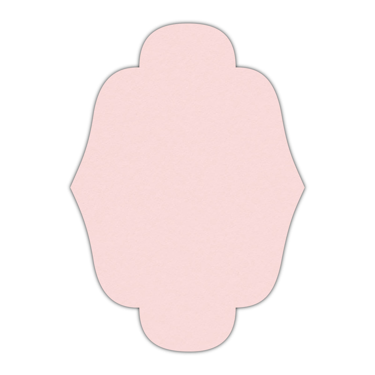 CMYK Print on Pastel Pink Cardstock | Shape P34 | 3" x 4"