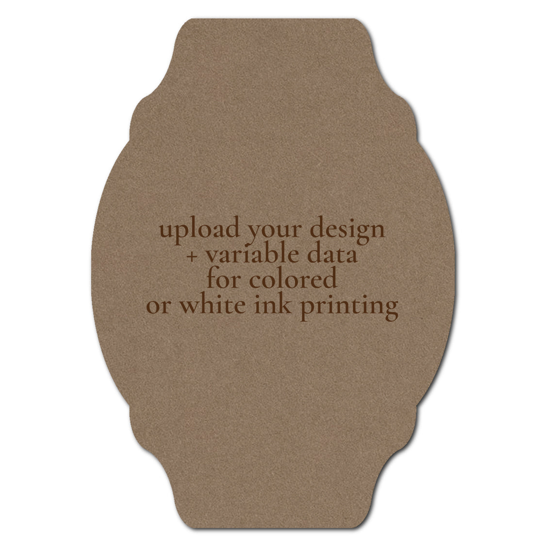 Individually Personalized Wedding Prints on Diecut Cardstock - Shape P35