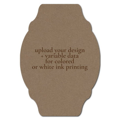 Individually Personalized Wedding Prints on Diecut Cardstock - Shape P35