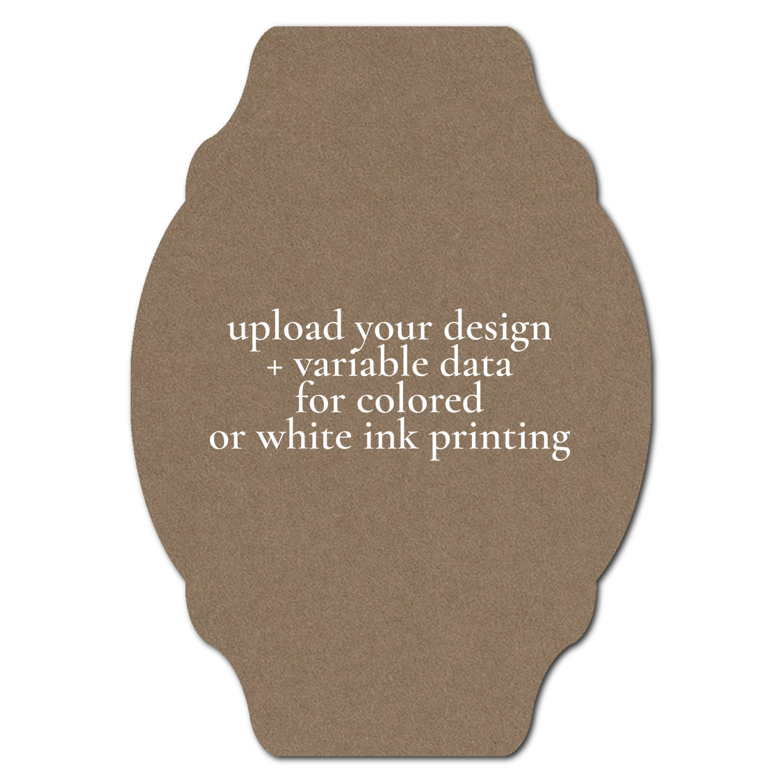 Individually Personalized Wedding Prints on Diecut Cardstock - Shape P35